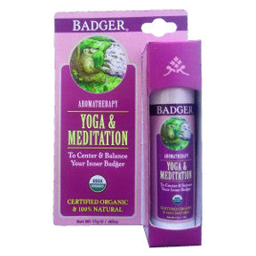 Badger® Yoga & Meditation Balm - Stick V03-0270706-9100-0.6 oz. aromatherapy stick. To Center & Balance your inner badger.